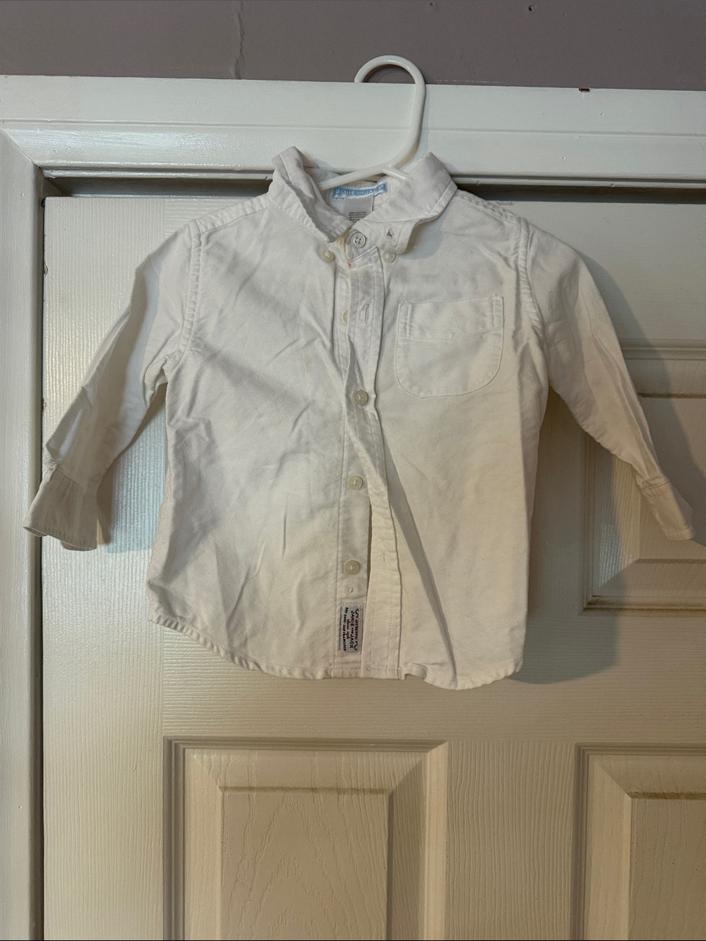 Janie and Jack White Long-Sleeve Button-Down Shirt